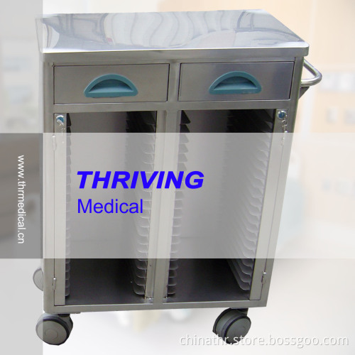 Stainless Steel Medical Patient Chart Cart (THR-SSC002)